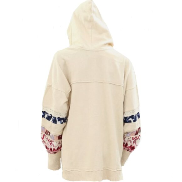 Brand New by Anthropologie Pilcro Crafted Button-Front Hooded Pullover Top - Picture 8 of 11